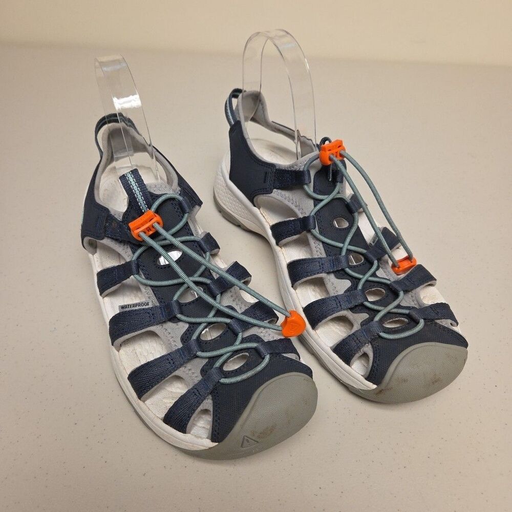 KEEN Astoria Waterproof Sandal Navy Blue Women’s Size 11 Hiking Comfort Outdoors